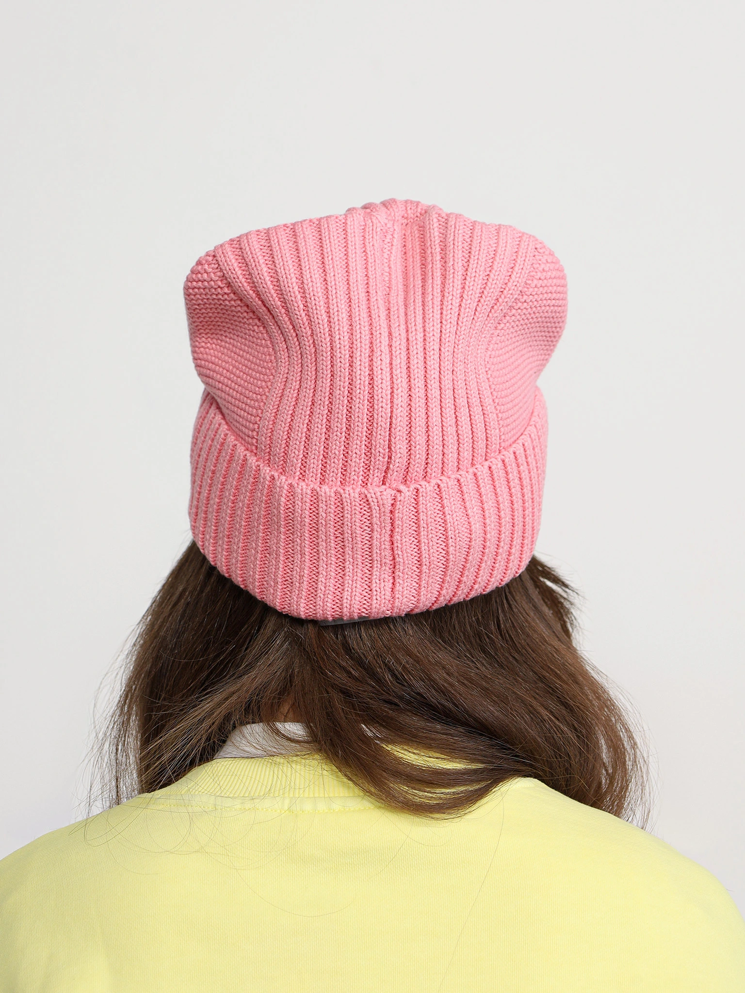 Шапка-бини из смесовой вискозы с отворотом в ассортименте